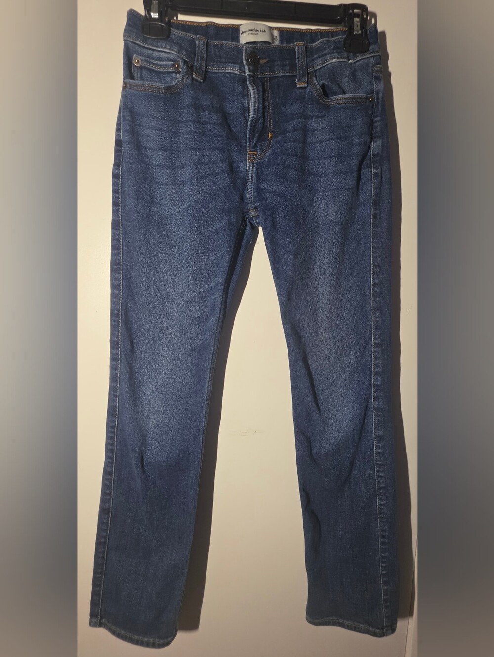 abercrombie kids Men's Slim Straight Jeans - Dark Blue
